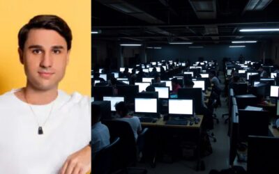 albert saniger and the human labor - working behind the desk