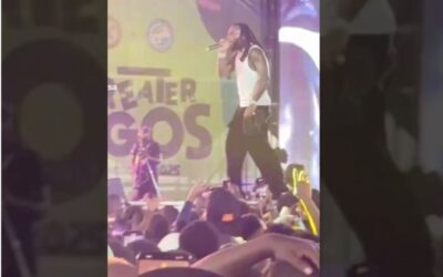 burna boy on the lagos countdown 2025 stage