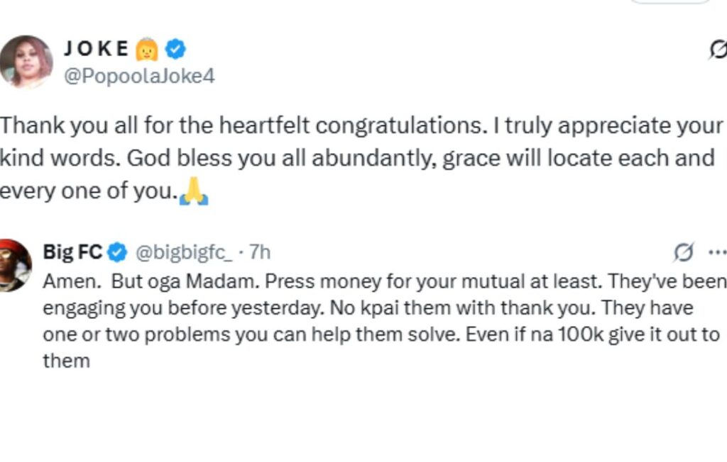 @popoolajoke4 and X comment